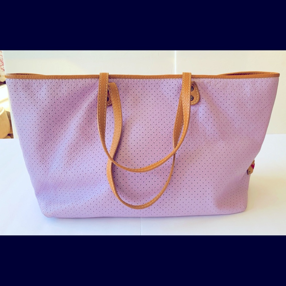 Sofia C. Purple Italian Leather Bag